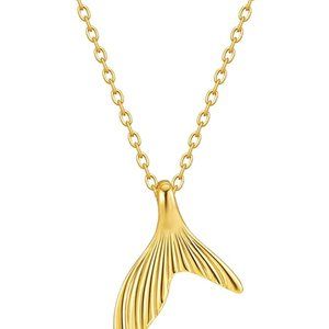 Mermaid Pendant 18K Gold Filled Dainty Chain Simple Jewelry